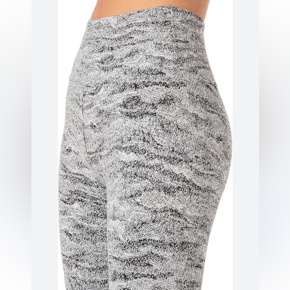 Kyodan High Waist Soft Jacquard Marble Women's Small white Gray Leggings - Picture 4 of 11